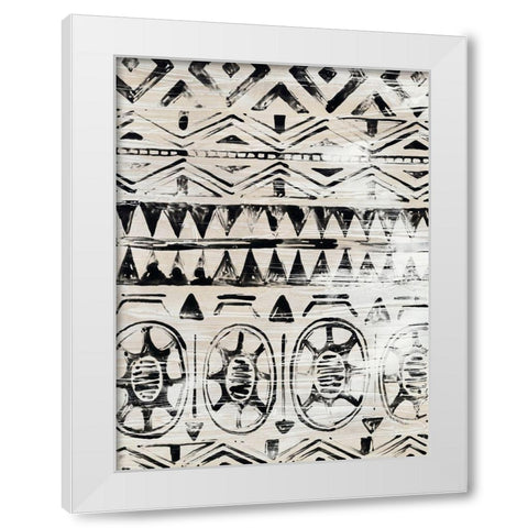 Modern Mudcloth II White Modern Wood Framed Art Print by Vess, June Erica