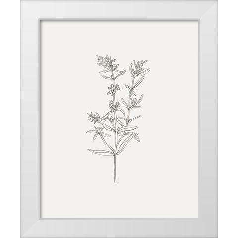 Wild Foliage Sketch I White Modern Wood Framed Art Print by Borges, Victoria