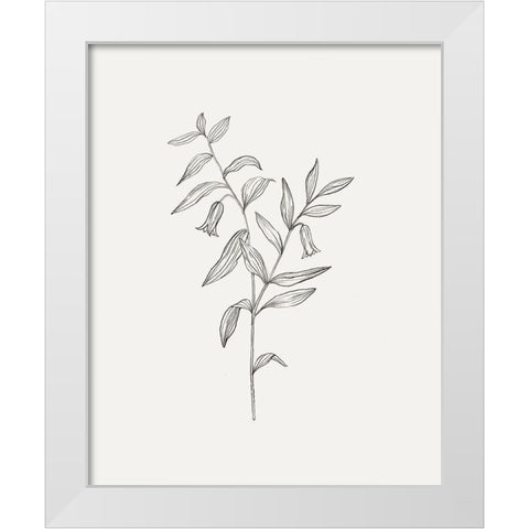 Wild Foliage Sketch IV White Modern Wood Framed Art Print by Borges, Victoria