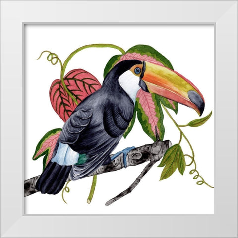 Toco Toucan II White Modern Wood Framed Art Print by Wang, Melissa