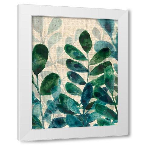 Verdant Sophistication I White Modern Wood Framed Art Print by Vess, June Erica