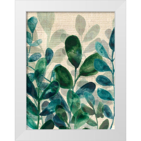 Verdant Sophistication II White Modern Wood Framed Art Print by Vess, June Erica