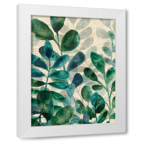 Verdant Sophistication IV White Modern Wood Framed Art Print by Vess, June Erica