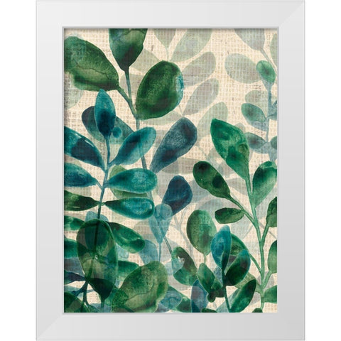 Verdant Sophistication IV White Modern Wood Framed Art Print by Vess, June Erica