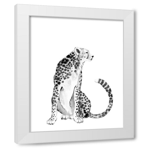 Chrome Cheetah I White Modern Wood Framed Art Print by Popp, Grace