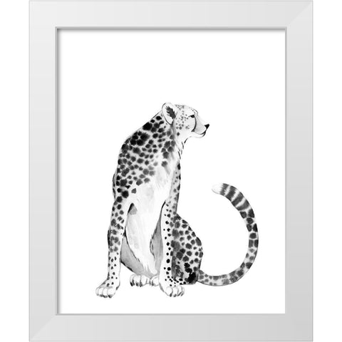 Chrome Cheetah I White Modern Wood Framed Art Print by Popp, Grace