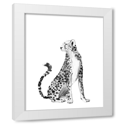 Chrome Cheetah II White Modern Wood Framed Art Print by Popp, Grace