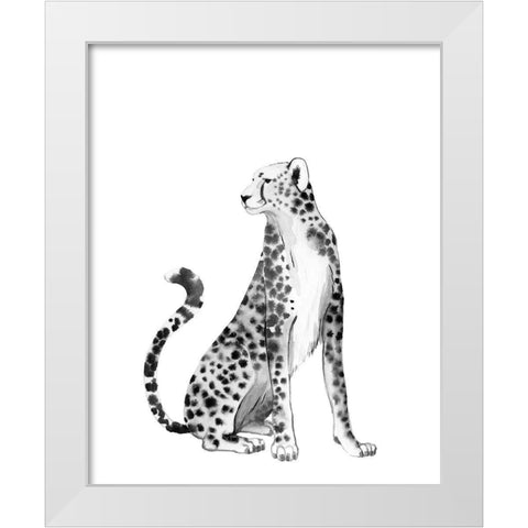 Chrome Cheetah II White Modern Wood Framed Art Print by Popp, Grace