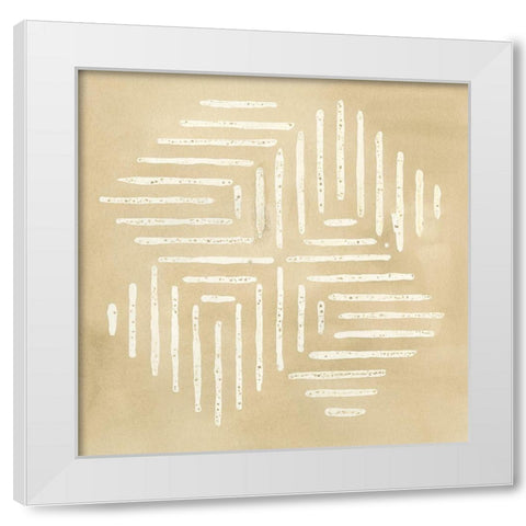 Sand Stitch III White Modern Wood Framed Art Print by Lam, Vanna