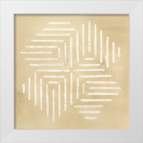 Sand Stitch III White Modern Wood Framed Art Print by Lam, Vanna