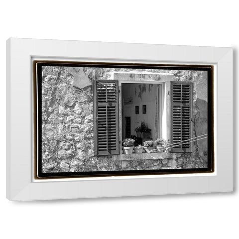 Window View White Modern Wood Framed Art Print by DeNardo, Laura