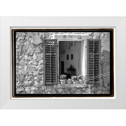 Window View White Modern Wood Framed Art Print by DeNardo, Laura