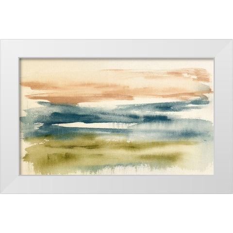 Blended Horizon I White Modern Wood Framed Art Print by Goldberger, Jennifer