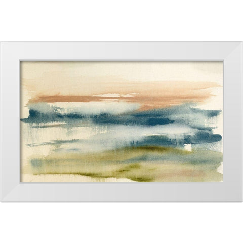 Blended Horizon II White Modern Wood Framed Art Print by Goldberger, Jennifer