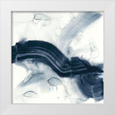 Ribbon Horizon I White Modern Wood Framed Art Print by Goldberger, Jennifer