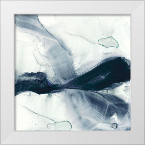 Ribbon Horizon II White Modern Wood Framed Art Print by Goldberger, Jennifer