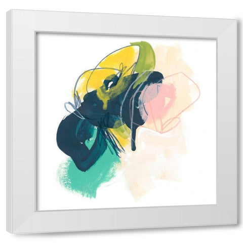 Mariposa Sketch II White Modern Wood Framed Art Print by Vess, June Erica