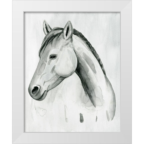 Silver Gelding II White Modern Wood Framed Art Print by Popp, Grace