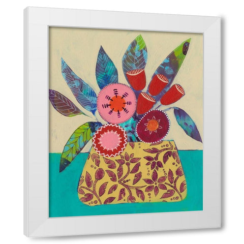 Boheme Floral I White Modern Wood Framed Art Print by Moore, Regina