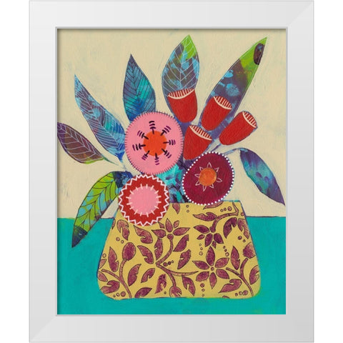 Boheme Floral I White Modern Wood Framed Art Print by Moore, Regina