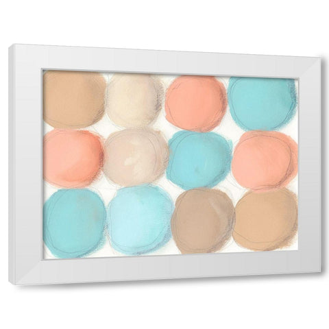 Tranquil Spheres I White Modern Wood Framed Art Print by Moore, Regina