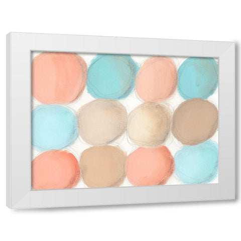 Tranquil Spheres II White Modern Wood Framed Art Print by Moore, Regina