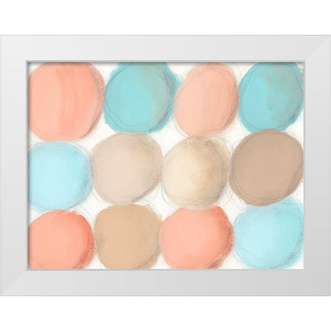 Tranquil Spheres II White Modern Wood Framed Art Print by Moore, Regina