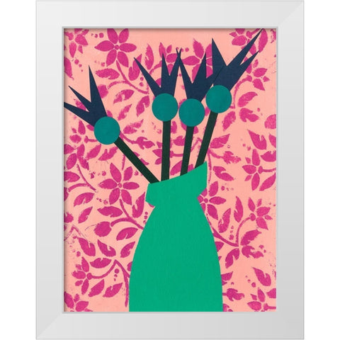 Graphic Vase I White Modern Wood Framed Art Print by Moore, Regina