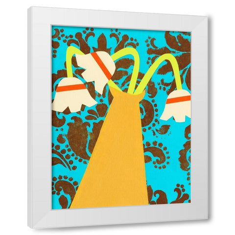 Graphic Vase V White Modern Wood Framed Art Print by Moore, Regina