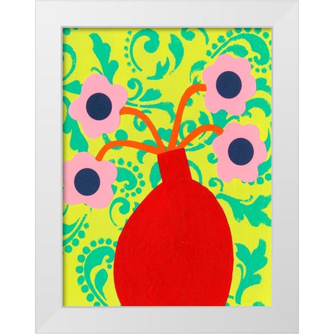 Graphic Vase VI White Modern Wood Framed Art Print by Moore, Regina