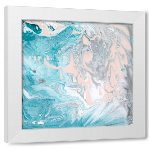 Pastel Swirl I White Modern Wood Framed Art Print by Holland, J.