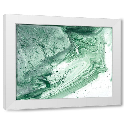 Marbled Malachite I White Modern Wood Framed Art Print by Studio W