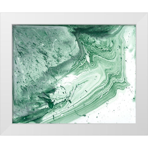 Marbled Malachite I White Modern Wood Framed Art Print by Studio W