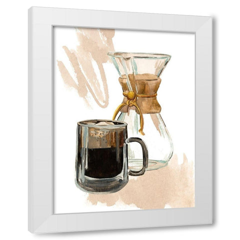 Morning Coffee I White Modern Wood Framed Art Print by Wang, Melissa