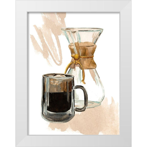 Morning Coffee I White Modern Wood Framed Art Print by Wang, Melissa