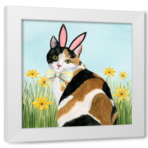 Easter Cats I White Modern Wood Framed Art Print by Popp, Grace