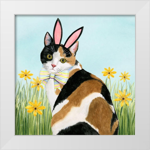 Easter Cats I White Modern Wood Framed Art Print by Popp, Grace