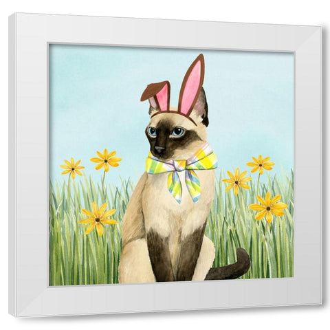 Easter Cats II White Modern Wood Framed Art Print by Popp, Grace