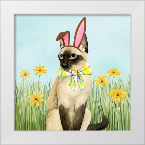 Easter Cats II White Modern Wood Framed Art Print by Popp, Grace