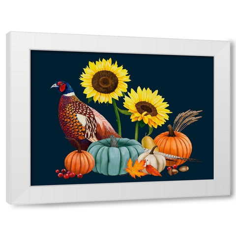 Pheasant Harvest II White Modern Wood Framed Art Print by Popp, Grace