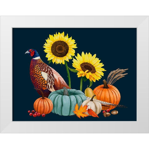 Pheasant Harvest II White Modern Wood Framed Art Print by Popp, Grace