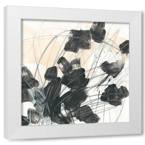 Scramble II White Modern Wood Framed Art Print by Vess, June Erica