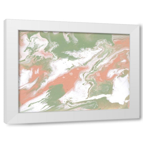 Saltwater Pastels I White Modern Wood Framed Art Print by Studio W