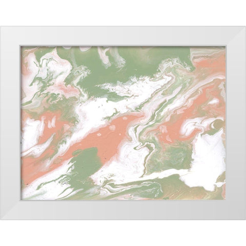 Saltwater Pastels I White Modern Wood Framed Art Print by Studio W