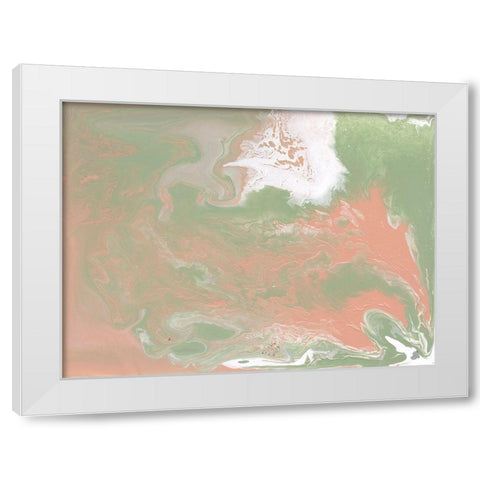Saltwater Pastels II White Modern Wood Framed Art Print by Studio W