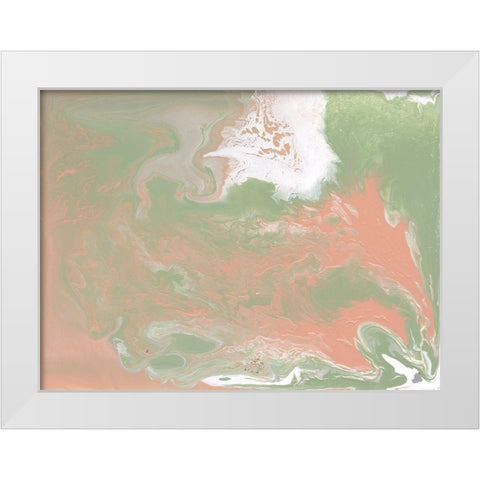 Saltwater Pastels II White Modern Wood Framed Art Print by Studio W