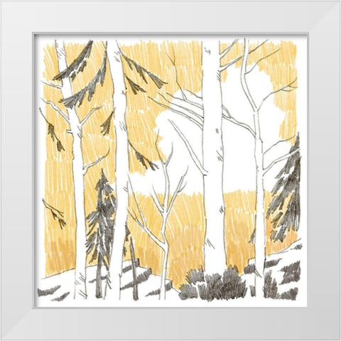 Northwood II White Modern Wood Framed Art Print by Green, Jacob