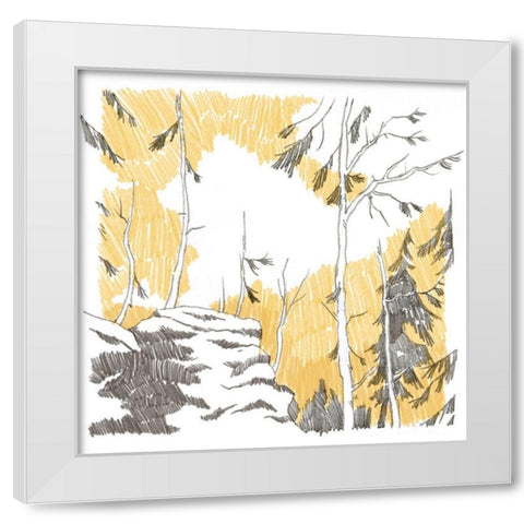 Northwood III White Modern Wood Framed Art Print by Green, Jacob