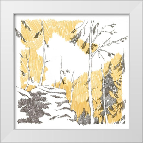 Northwood III White Modern Wood Framed Art Print by Green, Jacob