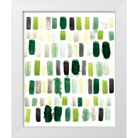 Jungle Palette I White Modern Wood Framed Art Print by Vess, June Erica